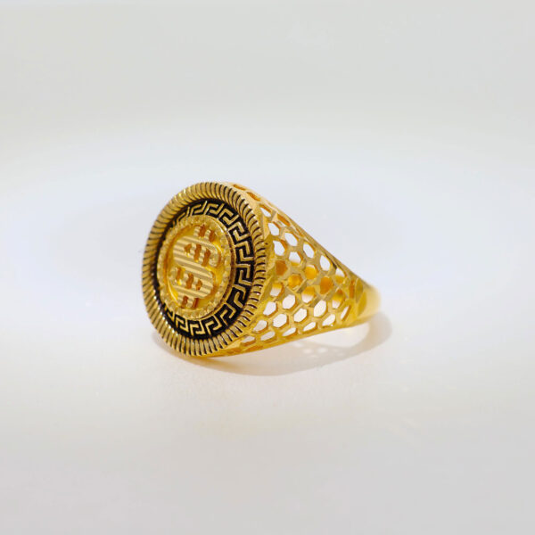 Dollar Logo Gents Signet Ring - Image 4