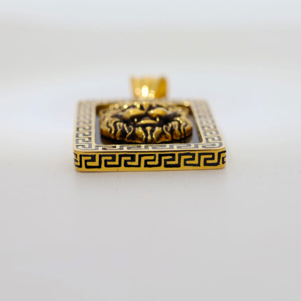 Black Plate Lion Gents Pendent - Image 4