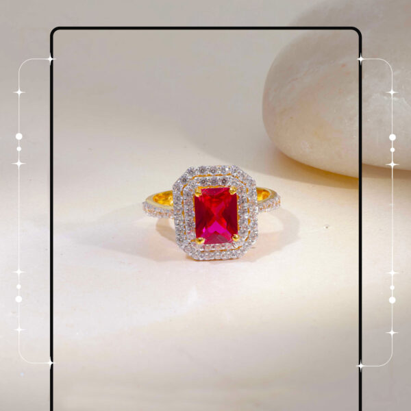 Sparkling Red Stone Ring - Image 4