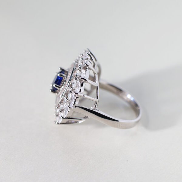 Cosmic Blue Zirconia Ring - Image 4