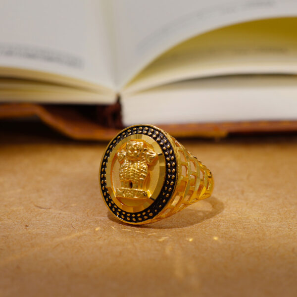 Ashok Stambh Gold Gents Ring - Image 5