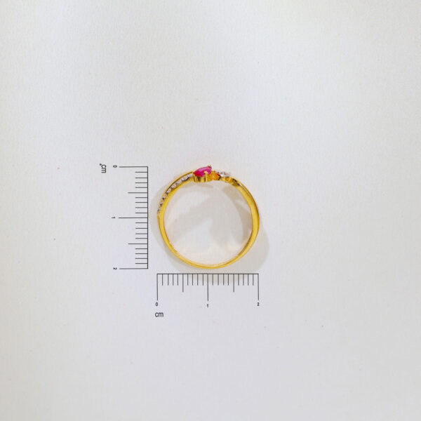 Gold Stone Ring With Ruby - Image 5