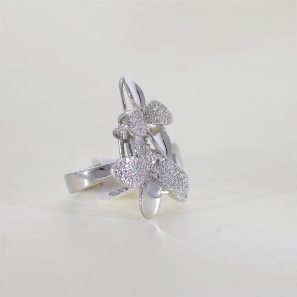 Fluttering Diamond Butterfly Ring - Image 2