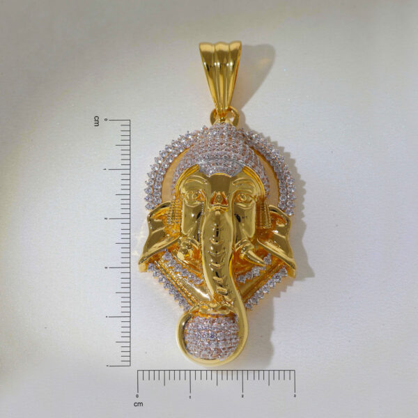 Ganesh Jii Gold Stone Pendent - Image 5