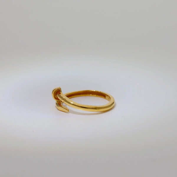 Spiral Nail Gold Ring - Image 2