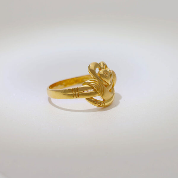 Roseate Heart Gold Ladies Ring - Image 3