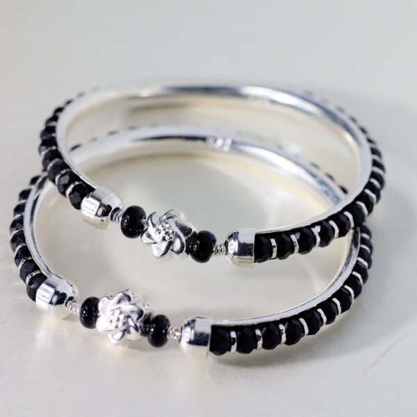 Luxe Onyx Orb bangles
