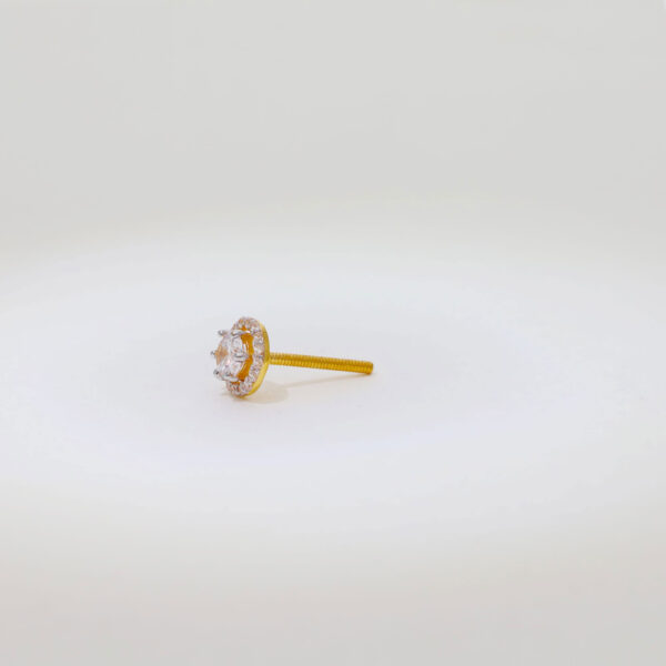 Naksha Halo Solitaire Stud Earrings - Image 2