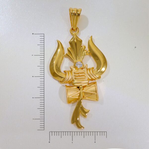 Trishul Stone Gold Pendent - Image 4