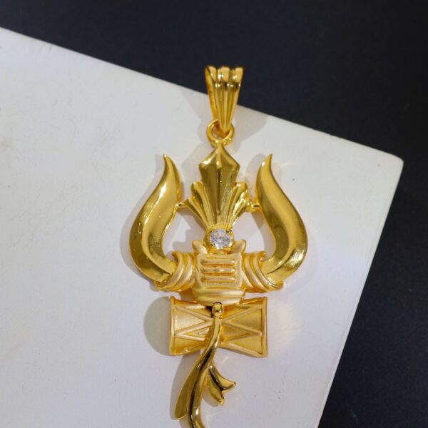 Trishul Stone Gold Pendent - Image 5