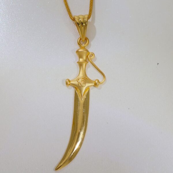 Sikh Prestigious Talwar Gold Pendent - Image 4