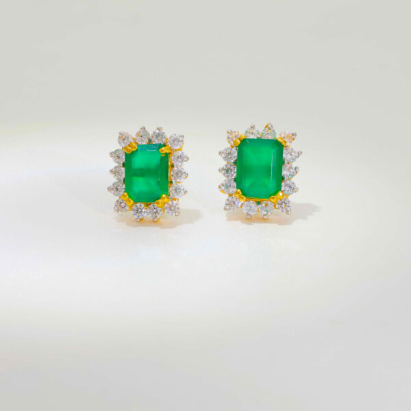 Green Emerald Stone Ladies Pendent Set - Image 3