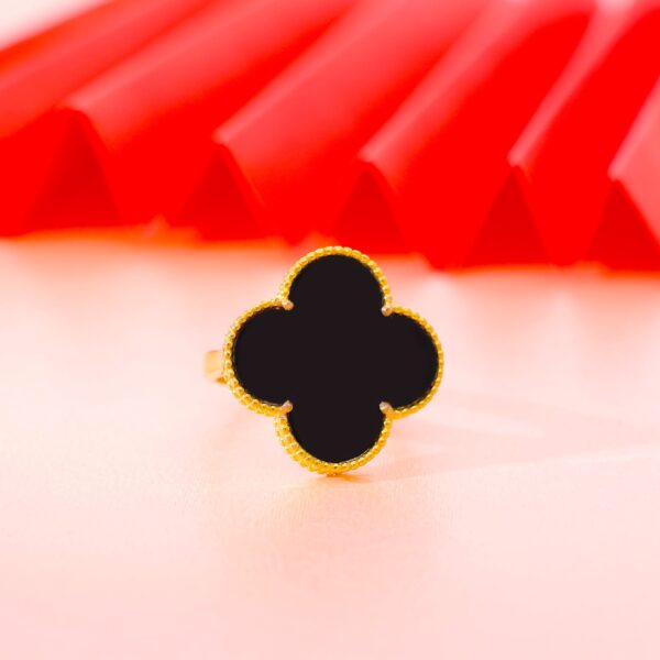 Fancy black and gold women ring - Image 4