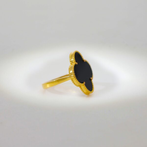 Fancy black and gold women ring - Image 3