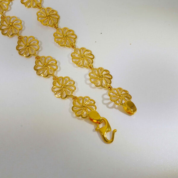 Gold Flower Ladies Bracelet - Image 3