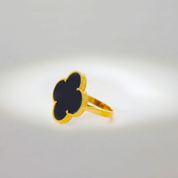 Fancy black and gold women ring - Image 2