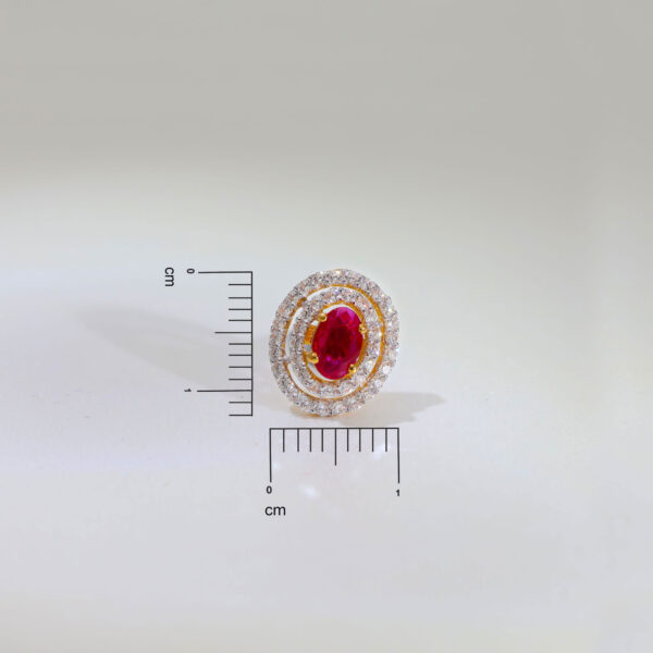 Ruby Gemstone Stud Earrings - Image 5