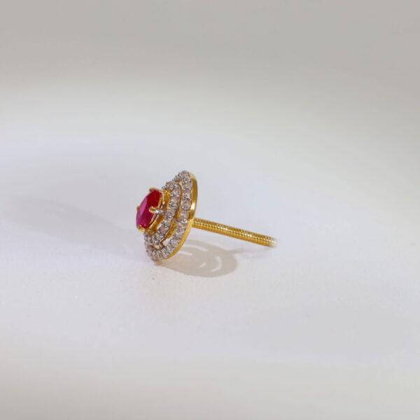 Ruby Gemstone Stud Earrings - Image 3