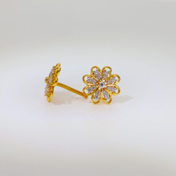 Fanny Floweret Stone Stud Earrings - Image 2