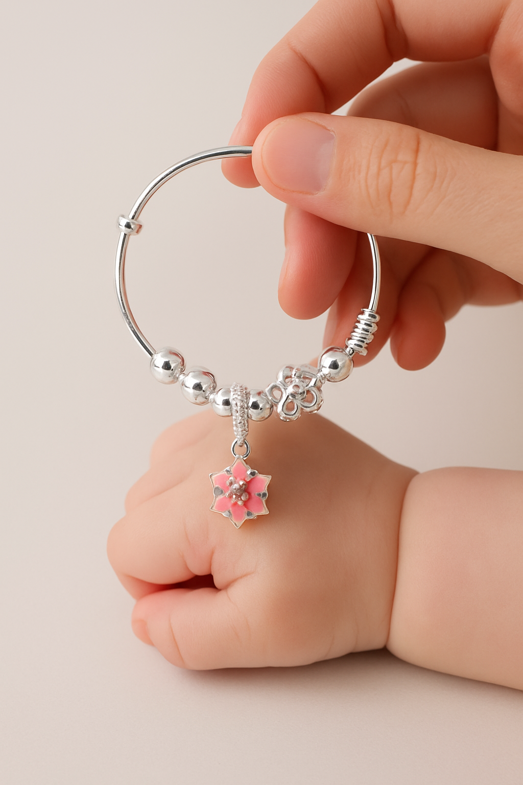 Daisy Flower Baby Pandora (Pure 999 Silver)