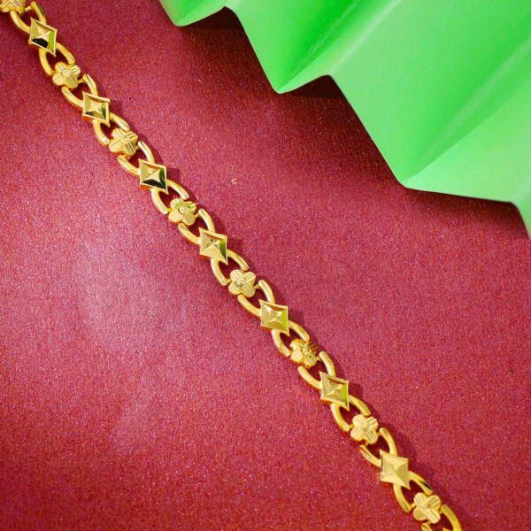 Elegant Flower Ladies Gold Bracelet - Image 4