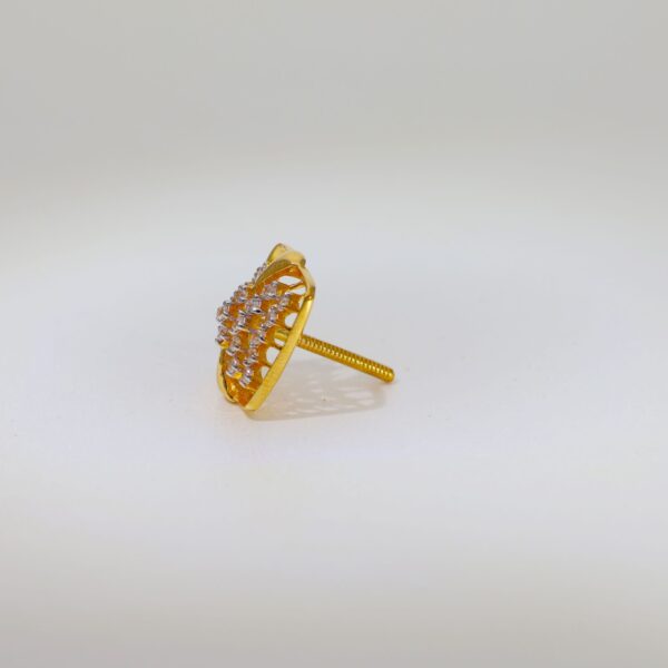 Violet  Stone Stud Earrings - Image 2