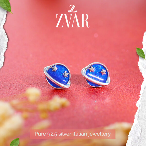 Floral Motif Pearl Drop Earrings - Image 6