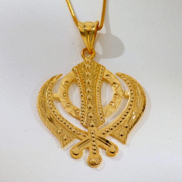 The Khanda Gold Pendent - Image 3