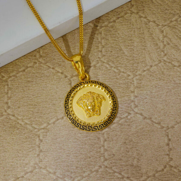 Zigzag Versace Gents Gold Pendent - Image 4