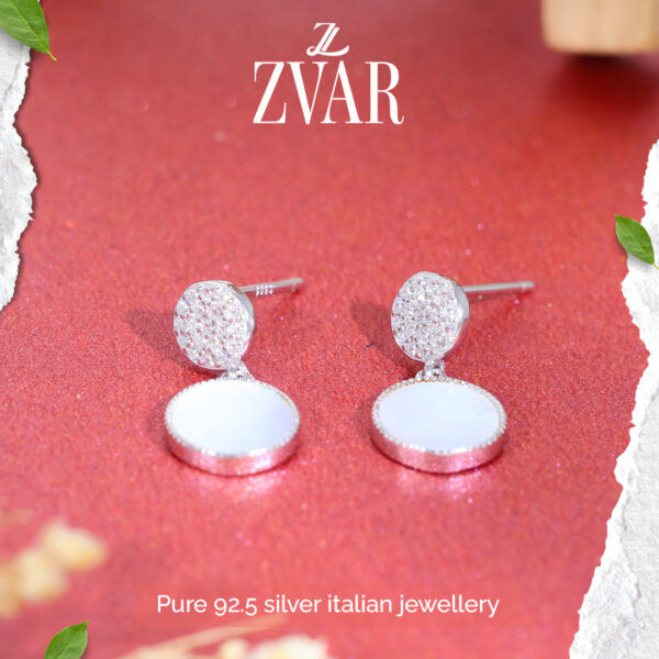 Pearl-Embellished Chandbali Earrings - Image 2