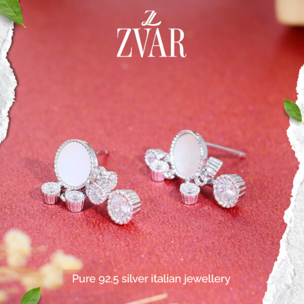 Antique Kundan Polki Earrings - Image 6