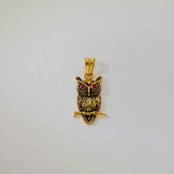 Pink Stone Owl Pendent - Image 3