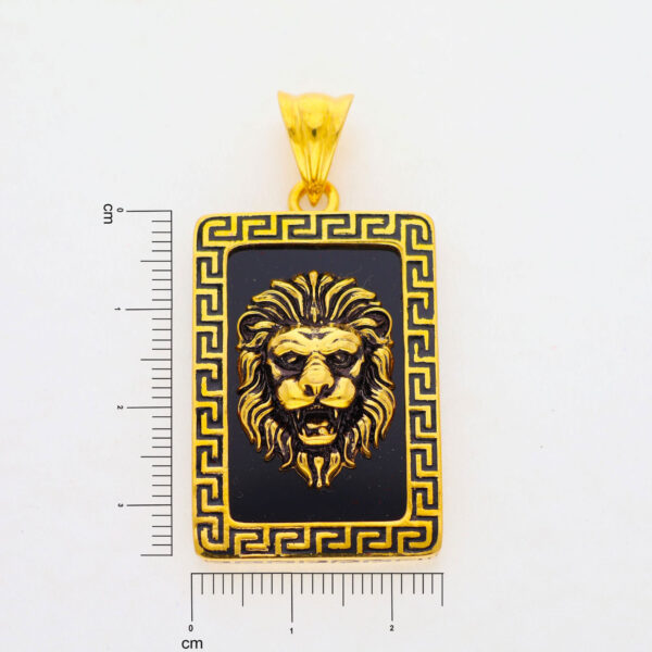 Black Plate Lion Gents Pendent - Image 6