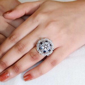 Blue Radiance Cocktail Ring