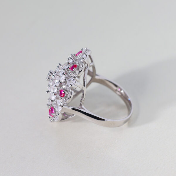 Ruby Bloom Cocktail Ring - Image 5