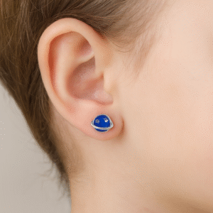 Floral Motif Pearl Drop Earrings