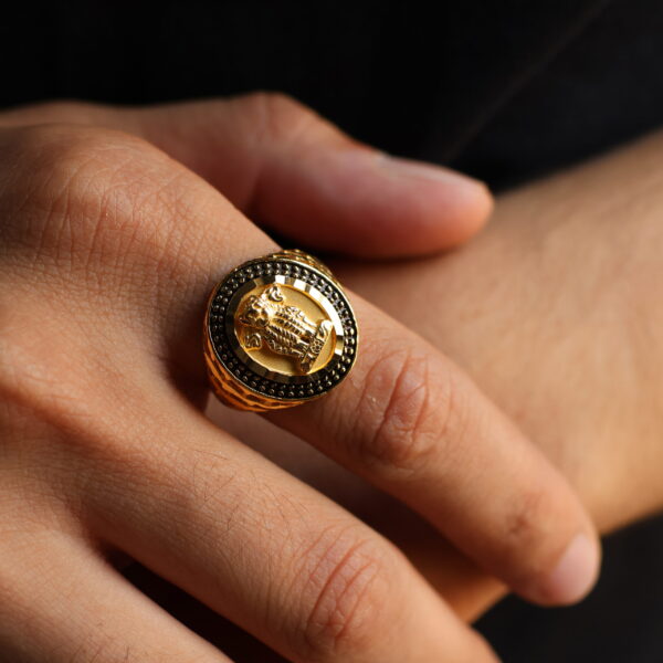 Ashok Stambh Gold Gents Ring - Image 7
