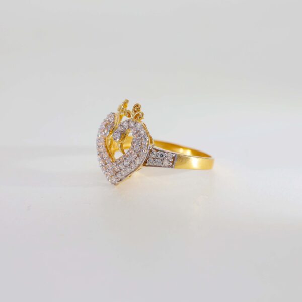 Fashionable Gold Plated Couple Peacock Ring - Image 4
