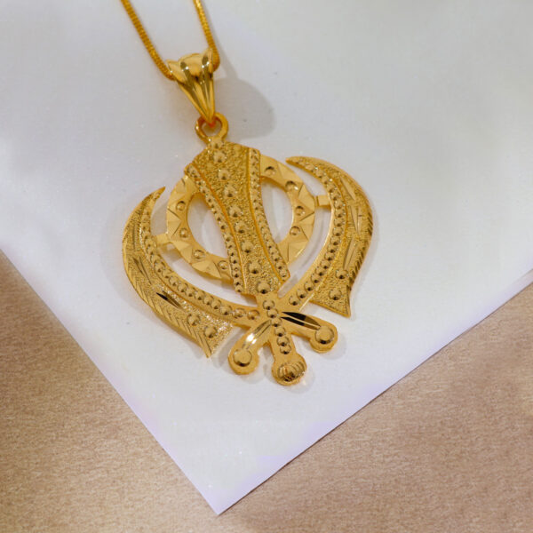 The Khanda Gold Pendent - Image 4