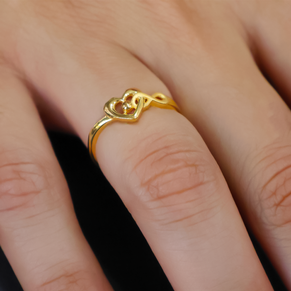 Infinity Heart Ladies Ring - Image 4
