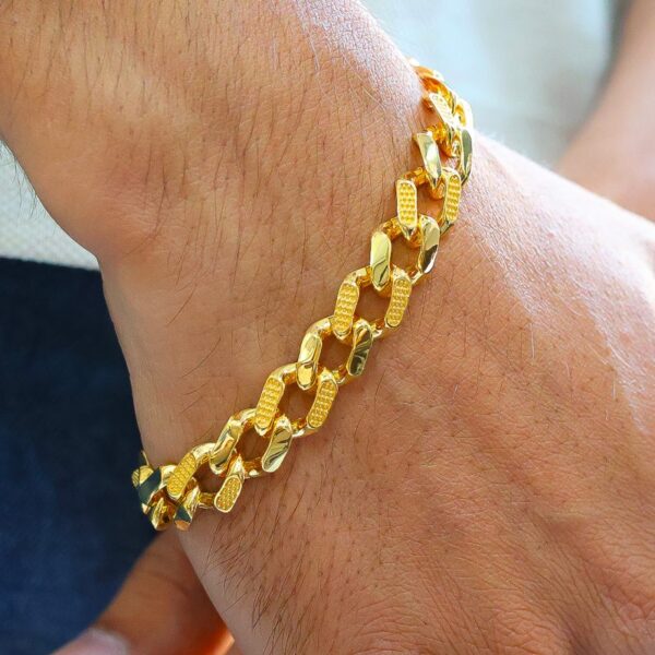 Designer Gold Gents Bracelet - Image 6
