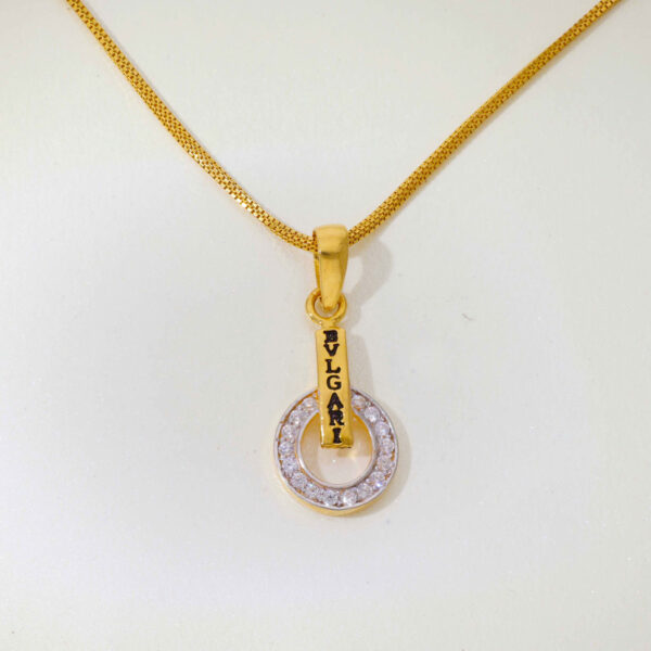 Bvlgari Ladies Stone Pendent - Image 3