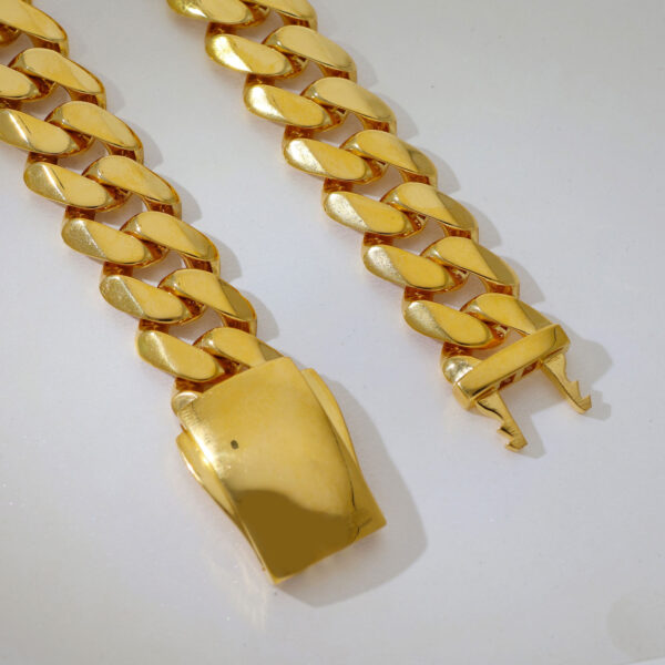 Napier Cuban Gents Gold Chain - Image 3