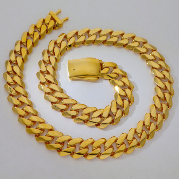 Napier Cuban Gents Gold Chain - Image 4