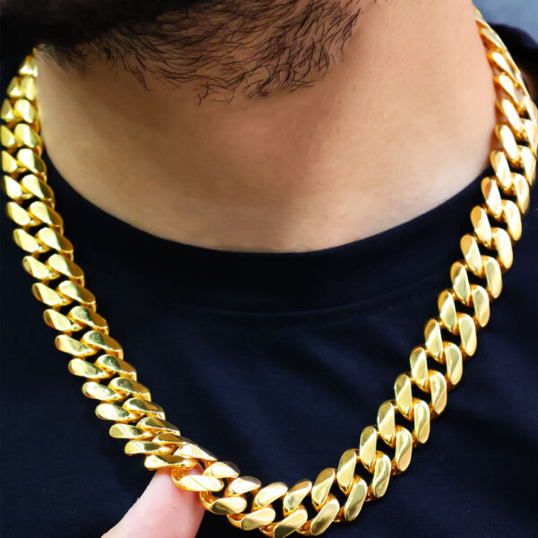 Napier Cuban Gents Gold Chain - Image 6