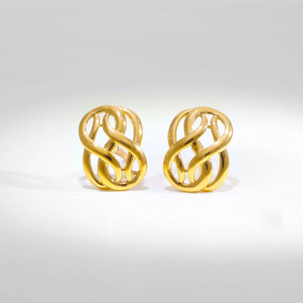 Double Infinity Gold Studs