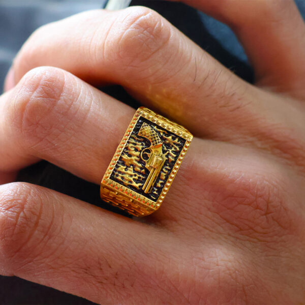 Designer Gun Gents Ring - Image 6