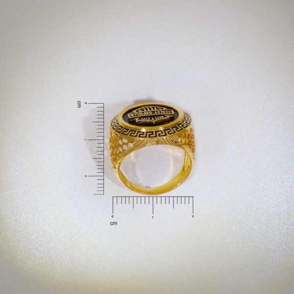 Harley Davidson 3D Black Plate Gents Ring - Image 7