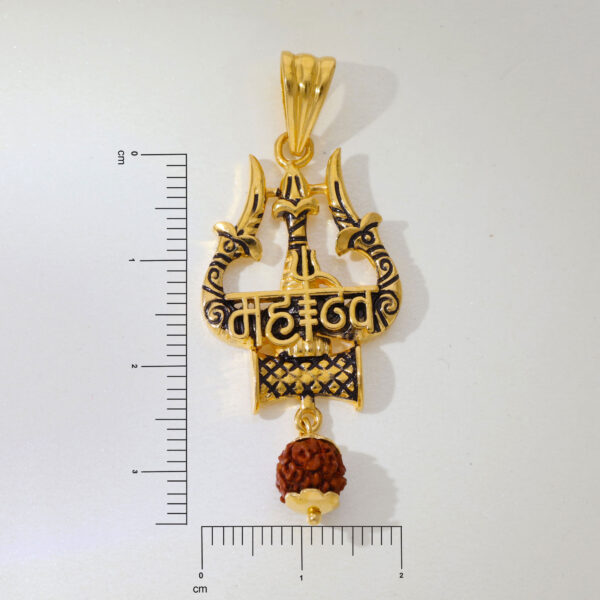 Unique Mahadev Pendant With Rudraksha - Image 5