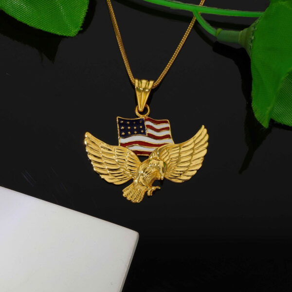 American Flag Eagle Cremation Urn Keepsake Ashes Memorial Pendent - Image 4